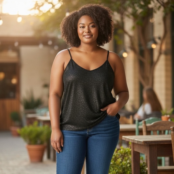 Dark green iridescent camisole - Picture 1 of 4